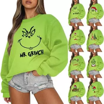 Женские осенне-зимние топы, женская толстовка с длинными рукавами, повседневные флисовые топы с круглым вырезом, свободный крой, половер L темно-зеленого