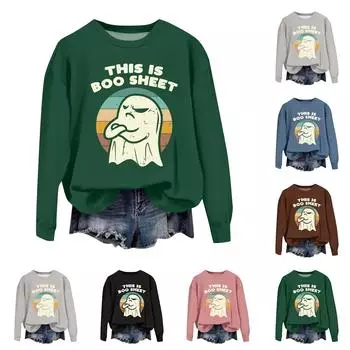 Женские осенне-зимние топы, женская толстовка с длинными рукавами, повседневные флисовые топы с круглым вырезом, свободный крой, половер M чёрный