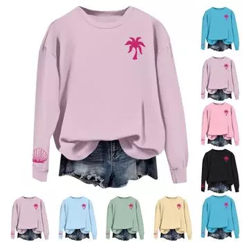 Женские осенне-зимние топы, женская толстовка с длинными рукавами, повседневные флисовые топы с круглым вырезом, свободный крой, половер S