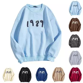 Женские осенне-зимние топы, женские толстовки с круглым вырезом, длинными рукавами и карманами, топы свободного кроя, флисовые топы M