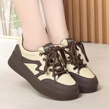 Женские осенне-зимние туфли на толстой подошве с нескользящей подошвой из бархатистого хлопка, удобная спортивная повседневная обувь с мягкой подошвой 35 чёрный