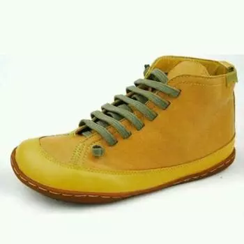 Женские осенние ботильоны, повседневные, удобные, качественные, мягкие, удобные, плоские туфли для ботинок, с круглым носком, на шнуровке, 2024, женские ботинки 35 красный