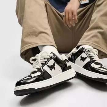 Женские осенние дышащие кроссовки Y2k для пар, красные, с рисунком летучей мыши, зимние мужские туфли для скейтборда, готические, винтажные, дизайнерские туфли, размер 35-44 35