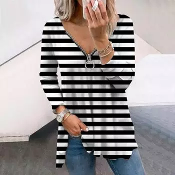 Женские осенние футболки с длинным рукавом и принтом в виде ленты Dopamine, свободные футболки больших размеров с V-образным вырезом, удобные блузки XS фиолетовый