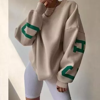 Женские осенние худи с графикой, вдохновленные телешоу «Девочки Гилмор», уличная одежда, свитшот с круглым вырезом S хаки