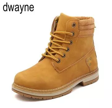 Женские осенние и зимние сапоги Женские сапоги в британском стиле Женские модные ботильоны на толстом каблуке hjn890 36 бежевый