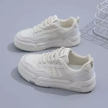 Женские осенние кроссовки, удобные, на толстой подошве, дышащие, кроссовки для бега, с круглым носком, вулканизированные, зеленые, в стиле пэчворк 35