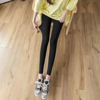 Женские осенние леггинсы из модала: Однотонные, большого размера, утягивающие колготки, подходят для верхней одежды.