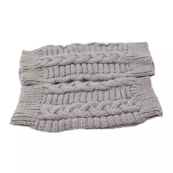 Женские осенние модные вязаные зимние перчатки без пальцев с длинными рукавами, удобные для работы и учебы One Size светло-серый