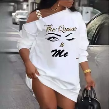 Женские осенние платья с металлическими пуговицами и косым вырезом на плече S разноцветный