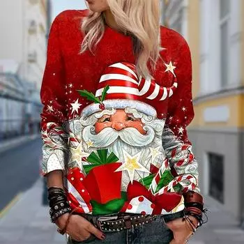 Женские осенние топы, свободная футболка с принтом кота, повседневная футболка с длинным рукавом, верхняя блузка XS красный