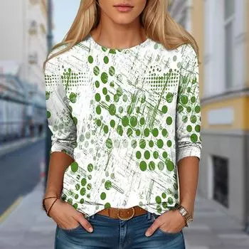 Женские осенние топы, свободная футболка с принтом кота, повседневная футболка с длинным рукавом, верхняя блузка XS синий