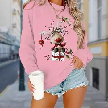 Женские осенние топы, свободная футболка с принтом кота, повседневная футболка с длинным рукавом, верхняя блузка XS чёрный