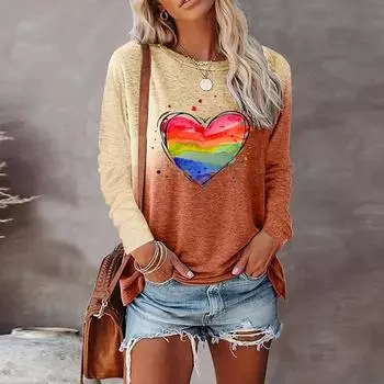 Женские осенние топы, свободная футболка с принтом кота, повседневная футболка с длинным рукавом, верхняя блузка XS зелёный