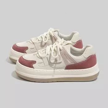 Женские осенние туфли одинакового цвета, новые резиновые белые туфли на платформе с мягкой подошвой, женские повседневные кроссовки, смешанная партия 35