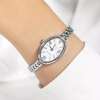 Женские овальные металлические часы Christian Mode CM415WS