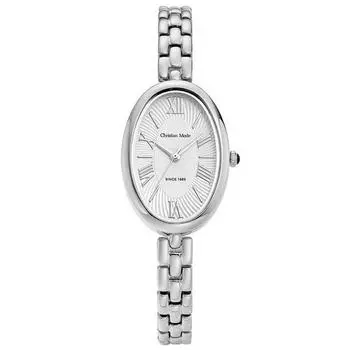 Женские овальные металлические часы Christian Mode CM415WS, популярные корейские часы