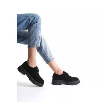 Женские оксфорды из натуральной замши на шнуровке