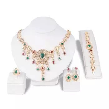 Женские ожерелья, серьги, ювелирные наборы бижутерии B0910891