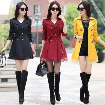 Женские пальто для отдыха, приталенный двубортный пиджак с бантом на поясе и длинными рукавами, отложной воротник, верхняя одежда больших размеров XXXL чёрный