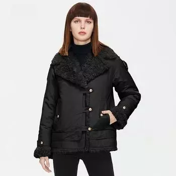 Женские пальто из искусственного меха, куртки, зимние укороченные топы, плащи, ветровка, модные модные меховые пальто для девочек, женские дамы XS чёрный