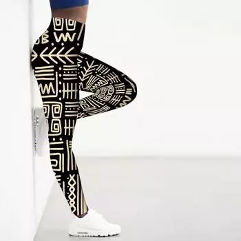 Женские памятные символы принты эластичные леггинсы для йоги фитнес бег спортзал спорт активные брюки XS фиолетовый