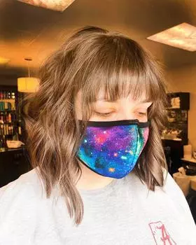 Женские парики с челкой Bybrana Waves, короткие волосы из синтетических волос, повседневная одежда 30CM