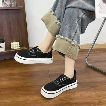 Женские парусиновые прогулочные туфли, белые женские туфли, удобные и элегантные, предложение, повседневные кроссовки Y2k Traine 35 бежевый