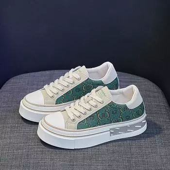 Женские парусиновые туфли 2022 года, весна-лето, модные повседневные кроссовки для ходьбы, дизайнерские удобные вулканизированные туфли 35