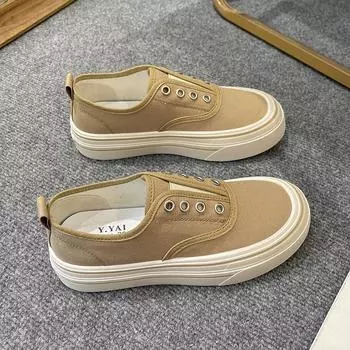 Женские парусиновые туфли для ходьбы на открытом воздухе, новые модные кроссовки для бега, женские повседневные мокасины на вулканизированной подошве, женские Zapatillas 35