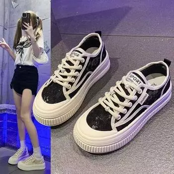 Женские парусиновые туфли, летние, дышащие, новые, повседневные, для скейтбординга, сетчатые, кружевные, рыболовные, сетчатые туфли 35