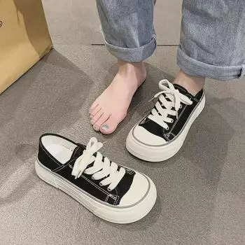 Женские парусиновые туфли Mango на толстой подошве, двухсторонняя одежда, тренд весны/осени 2025 г. 36 жёлтый