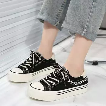 Женские парусиновые туфли на платформе, женские кроссовки на толстой подошве, увеличивающие рост, для девушек, для активного отдыха, женские 35 синий