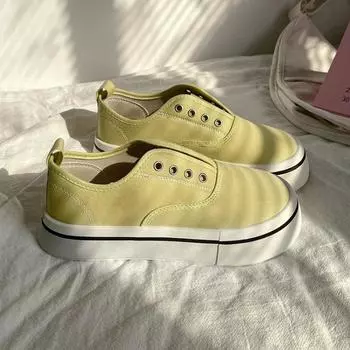 Женские парусиновые туфли на плоской подошве 2024 года, летние новые низкие неглубокие женские кроссовки без застежек, повседневные кроссовки zapatillas mujer, белые женские кроссовки 35 бежевый