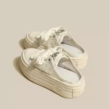 Женские парусиновые туфли на толстой подошве для отдыха на открытом воздухе 35