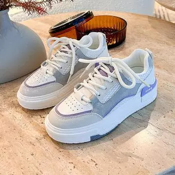 Женские парусиновые туфли на толстой подошве, весна-осень 2024, новые нишевые оригинальные универсальные кроссовки в стиле ретро в гонконгском стиле 35 серый