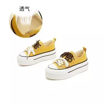 Женские парусиновые туфли с двойной шнуровкой, весна 2025, новые универсальные туфли с толстой подошвой, женские удобные повседневные туфли, спортивная женская обувь 35