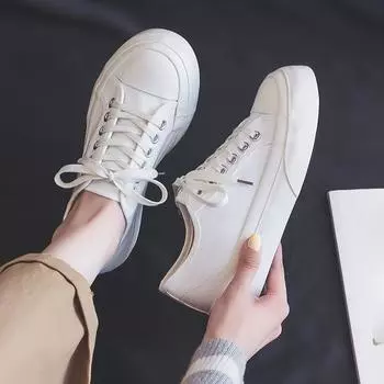 Женские парусиновые туфли в милом японском стиле с толстой подошвой, универсальные, уродливые и милые, с большой головой, студенческие низкие кроссовки, новые белые туфли 35 чёрный