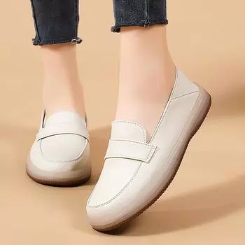 Женские пенни-лоферы из искусственной кожи, классические мокасины, повседневные, удобные, легкие, прогулочные туфли на плоской подошве, для вождения, женские туфли-лоферы 35