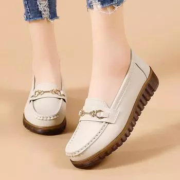Женские пенни-лоферы из искусственной кожи, классические мокасины, повседневные, удобные, легкие, прогулочные туфли на плоской подошве, для вождения, женские туфли-лоферы 35