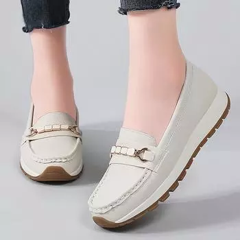 Женские пенни-лоферы из искусственной кожи, классические мокасины, повседневные, удобные, легкие, прогулочные туфли на плоской подошве, для вождения, женские туфли-лоферы 36