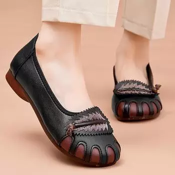 Женские пенни-лоферы. Классические туфли без шнуровки. Удобные модельные туфли. Повседневная обувь для офисной ходьбы. Легкие женские туфли на плоской подошве из искусственной кожи. 35for 34 чёрный