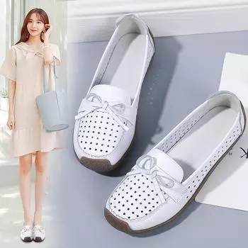 Женские пенни-лоферы, кожаные мокасины для вождения, удобные туфли на плоской подошве, повседневные слипоны-лодочки, розовые туфли для медсестер, минималистичная летняя женская обувь для беременных 35 розовый