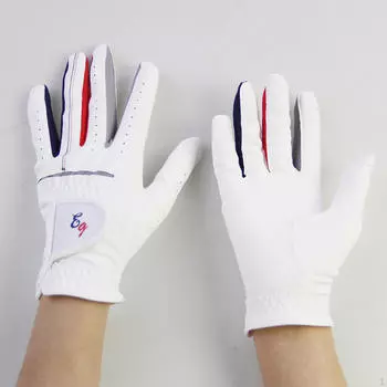 Женские перчатки для гольфа, кожаные эластичные сетчатые перчатки для гольфа влево и вправо 6.5cm to 7.0cm