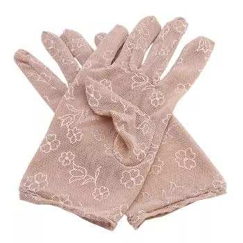 Женские перчатки для защиты рук на открытом воздухе, жаккардовые велосипедные солнцезащитные кремы, короткие кружевные варежки one size камео розовый