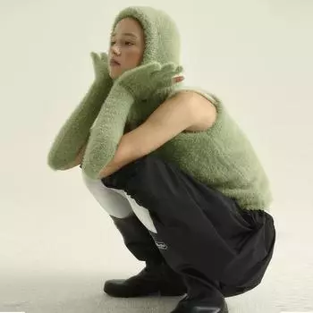 Женские перчатки из искусственной шерсти куницы с длинными рукавами, теплые модные пушистые варежки с вырезами на пальцах, мягкие удобные перчатки с эластичными манжетами на подкладке one size