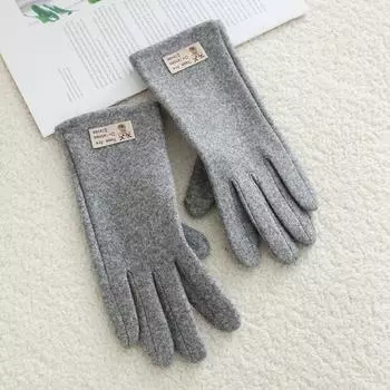Женские перчатки из немецкого бархата, ветрозащитные и теплые, для сенсорных экранов, для вождения и езды, для сенсорных экранов, теплые, для студентов, утолщенные и бархатные