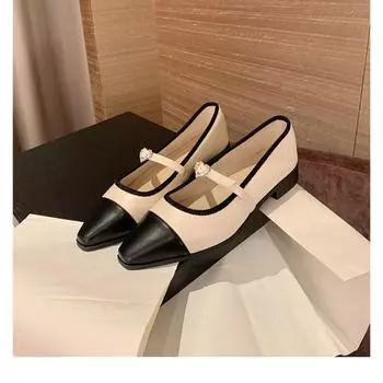 Женские перчатки Мэри Джейн на плоской подошве с круглым носком и пряжкой, разноцветные женские модные повседневные туфли, весенне-осенние белые, черные 40 35 чёрный