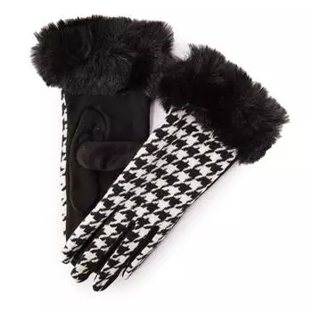 Женские перчатки на подкладке с узором «гусиные лапки» BILL TORNADE