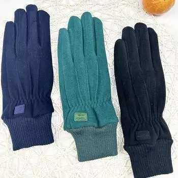 Женские перчатки Plus Velvet Немецкие бархатные термоперчатки могут касаться экрана. темно-зеленого